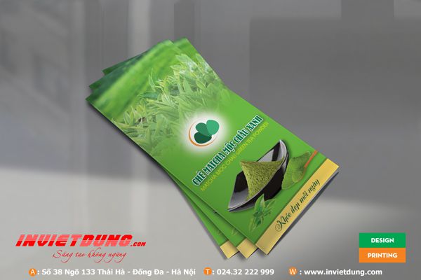 Mẫu tờ rơi Bột trà xanh Matcha - In tờ rơi trà xanh matcha
